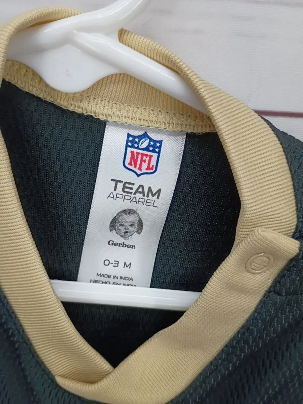 New Orleans Saints Baby Bodysuit 0-3M NFL Team Apparel Snap Closure Black & Gold